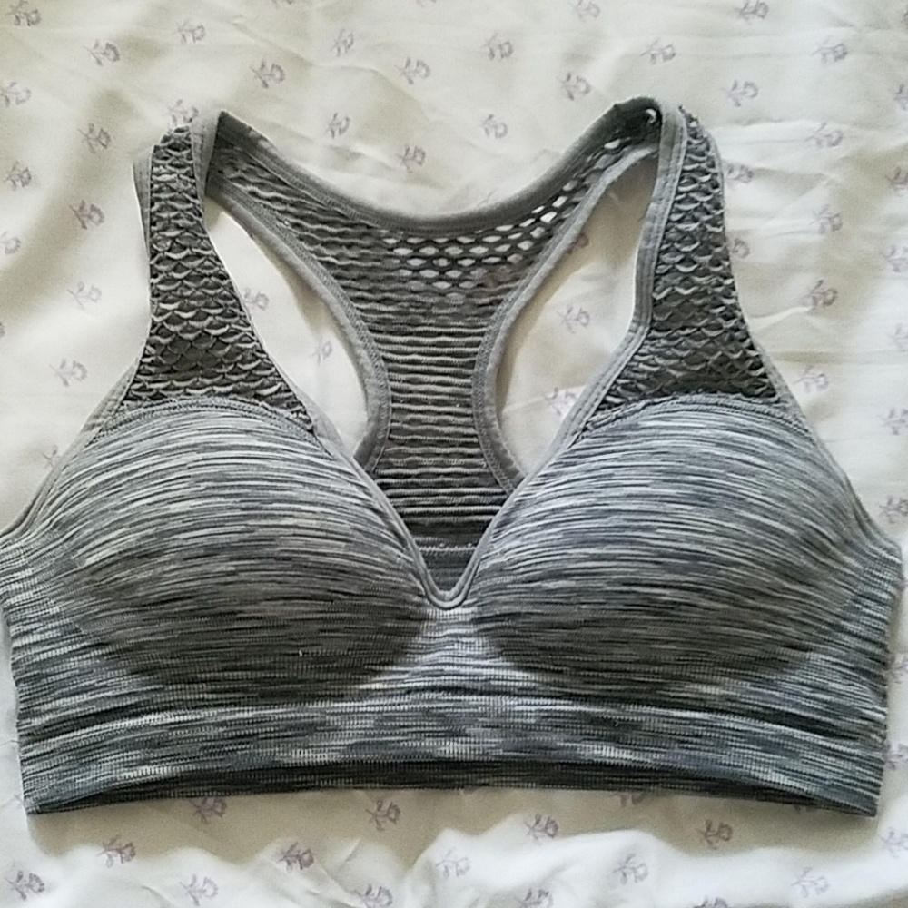 Pink sports bra